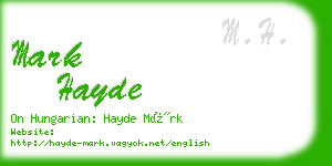 mark hayde business card